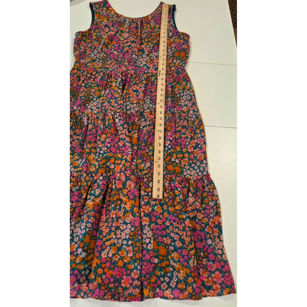 J.Crew Womens Floral Tiered Midi Dress in Micro Meadow Print Size Medium - Picture 13 of 13